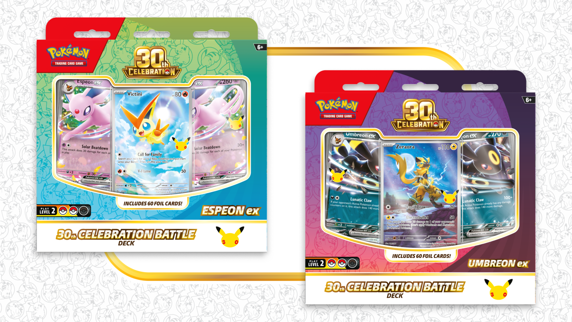 Espeon ex and Umbreon ex 30th Celebration Battle Decks