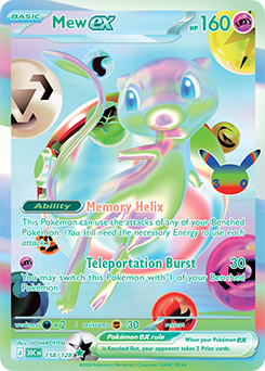 Mew ex Futuristic Rare 158/128 from Pokemon TCG 30th Celebration