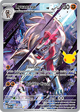 Lycanroc Illustration Rare from Pokemon TCG 30th Celebration
