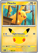 Pikachu card 1 from Pokemon TCG 30th Celebration