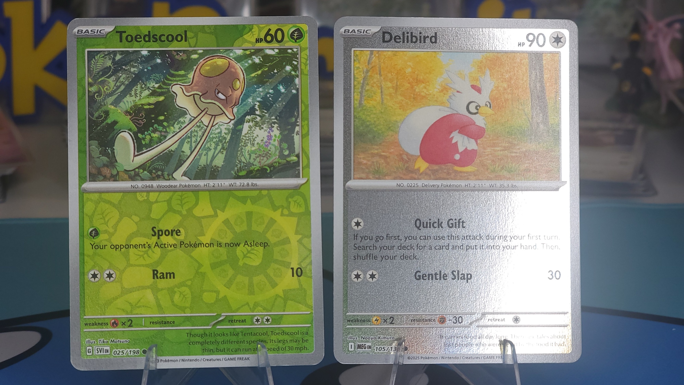 Reverse Holo card showing the foil or shiny treatment on the card background outside the artwork area