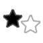 Black White Rare symbol from White Flare - black star then white star