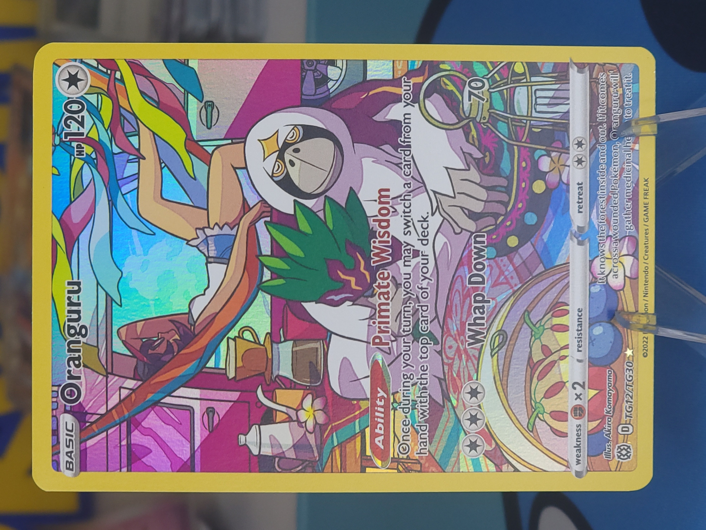 Trainer Gallery card showing TG numbering outside the main set card count