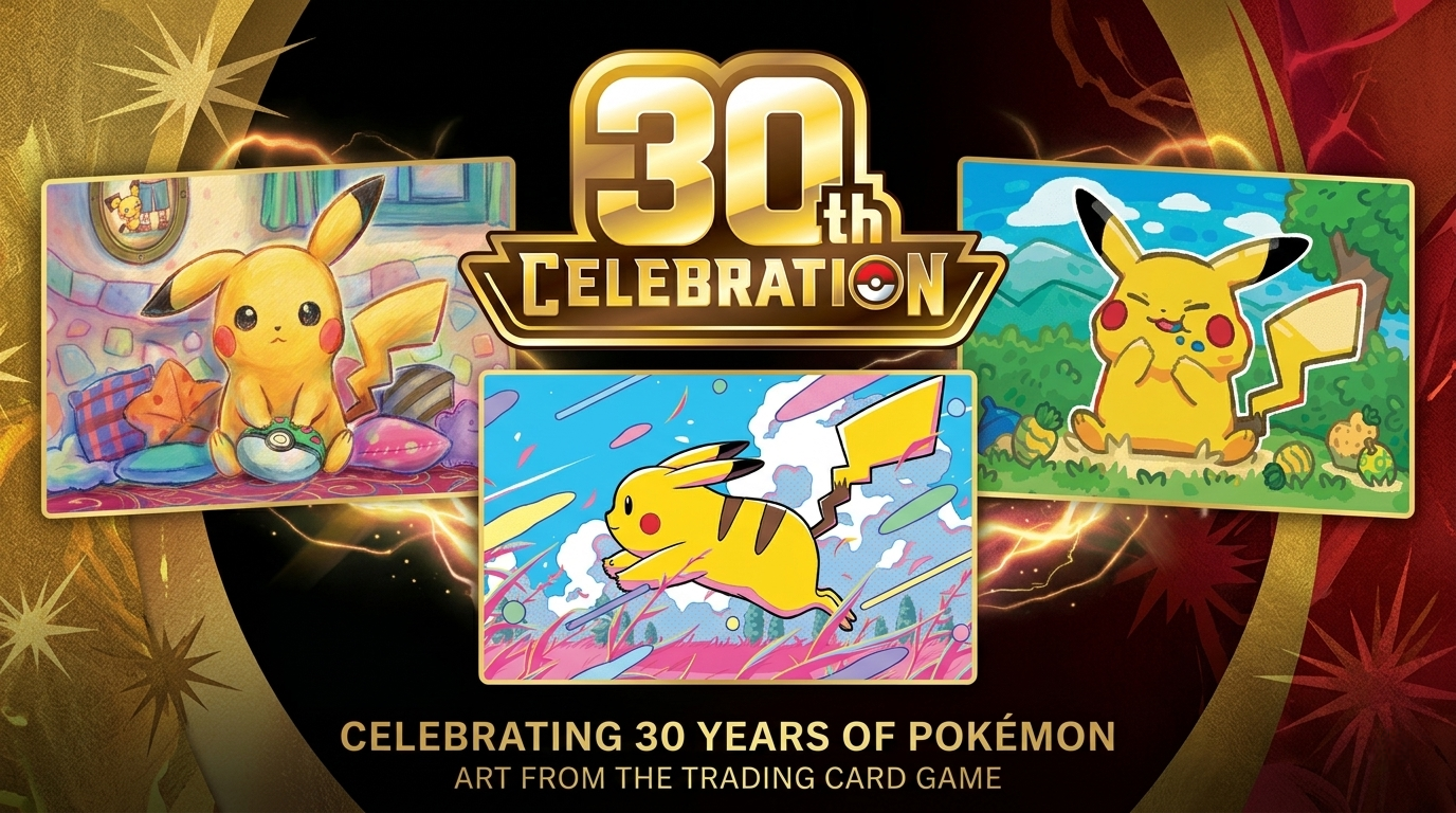 Three Pikachu Cards Revealed From 30th Celebration