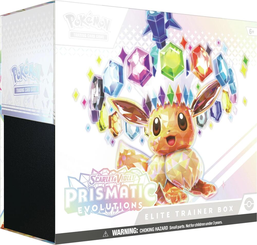 Pokémon TCG Prismatic Evolutions Elite Trainer Box product packaging